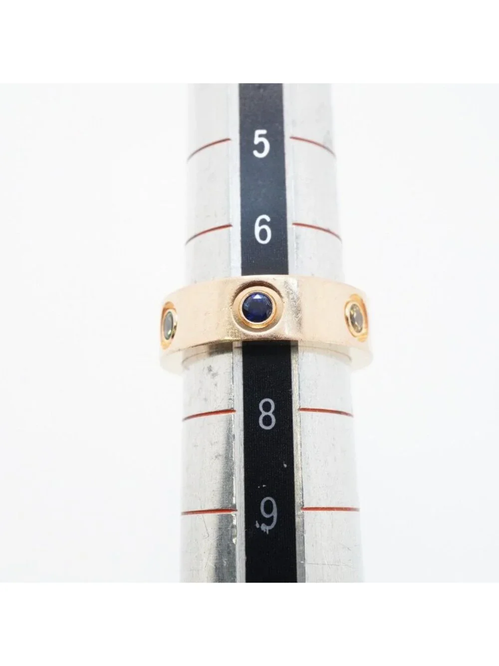 Cartier Ring Love 18k Pink Gold Multi Stone Multicolor